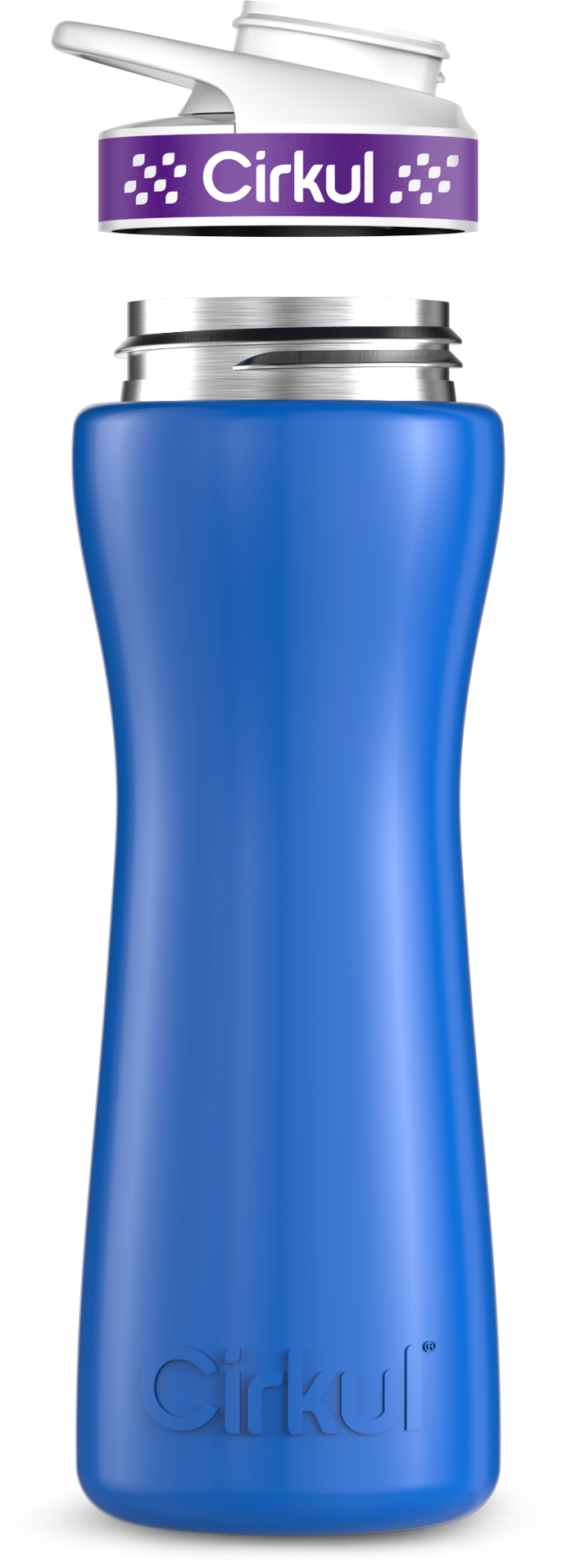 Stainless Steel Bottle & Comfort Grip Lid - purple lid