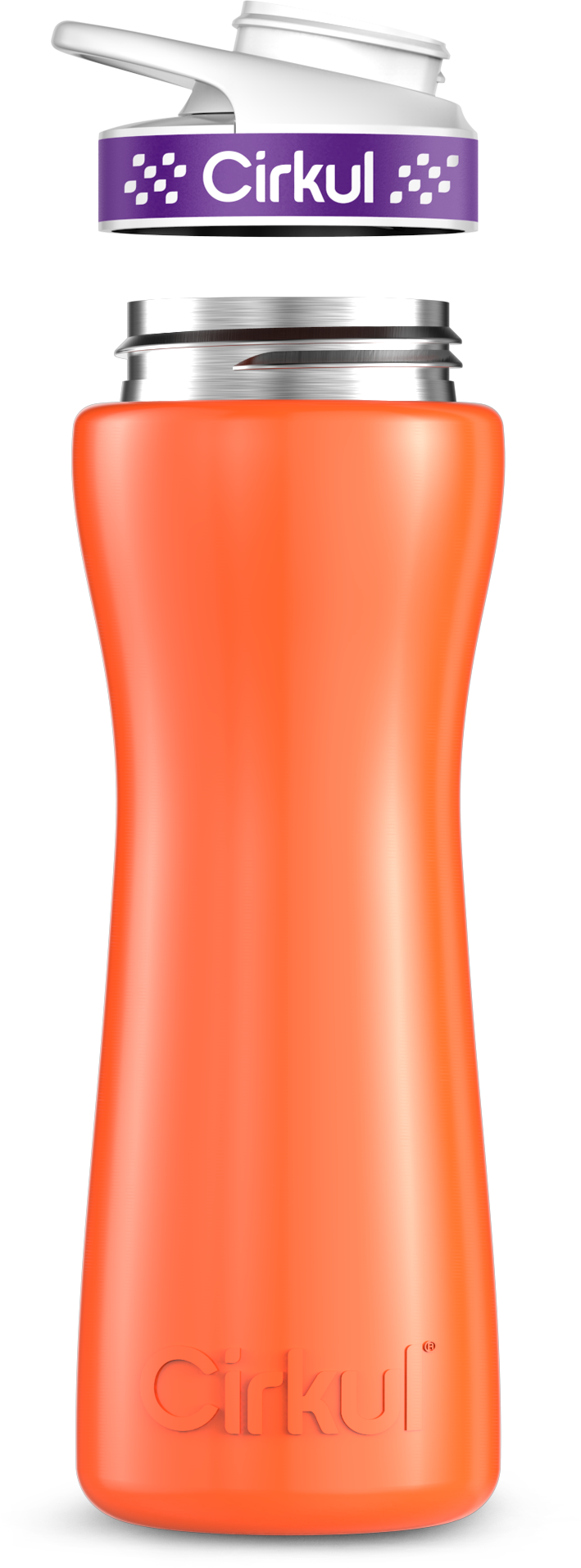 Stainless Steel Bottle & Comfort Grip Lid - purple lid