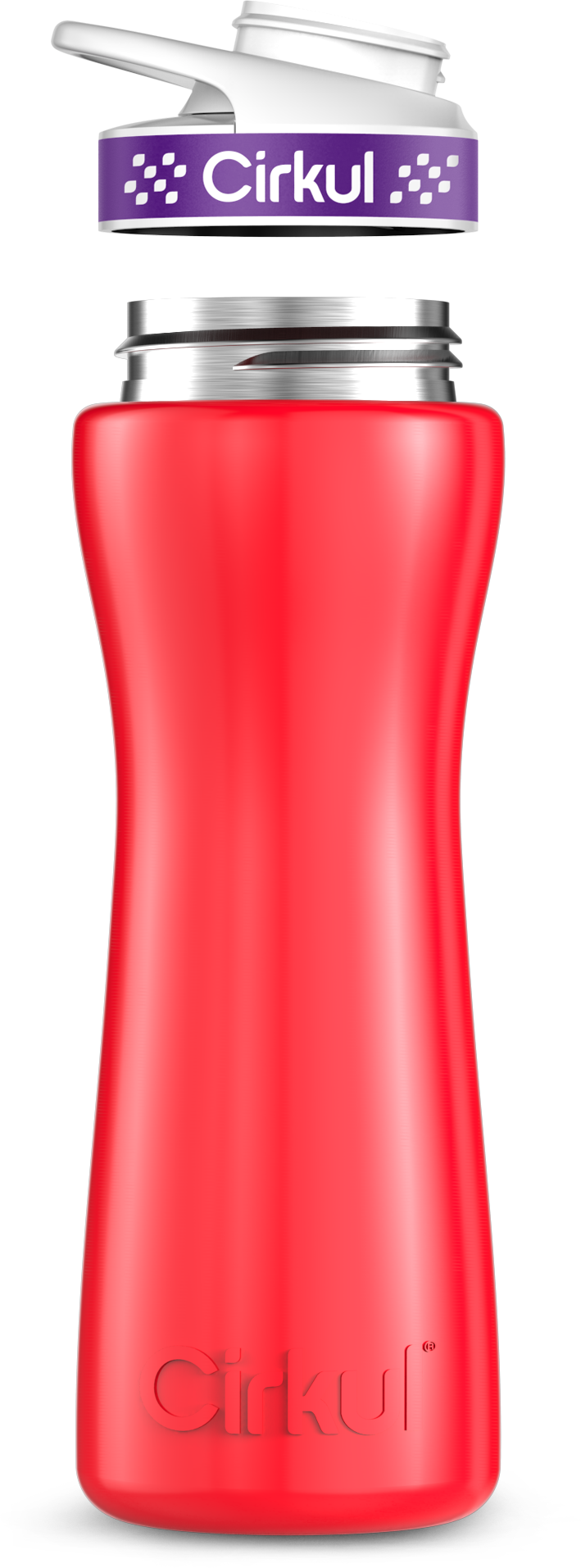 Stainless Steel Bottle & Comfort Grip Lid - purple lid