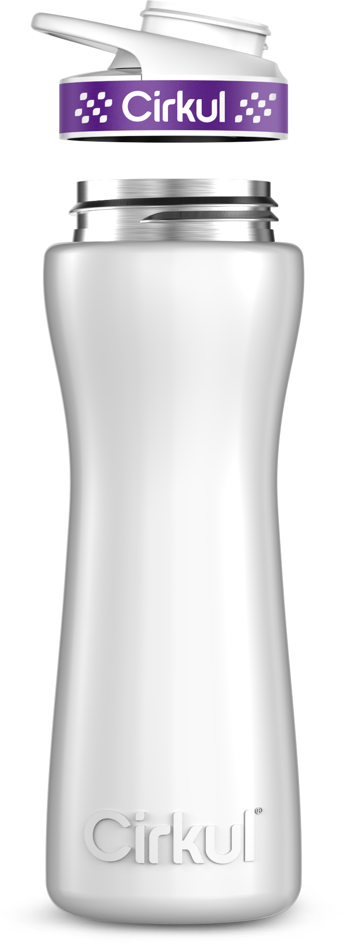 Stainless Steel Bottle & Comfort Grip Lid - purple lid