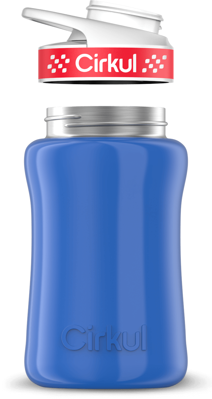 Stainless Steel Bottle & Comfort Grip Lid - red lid