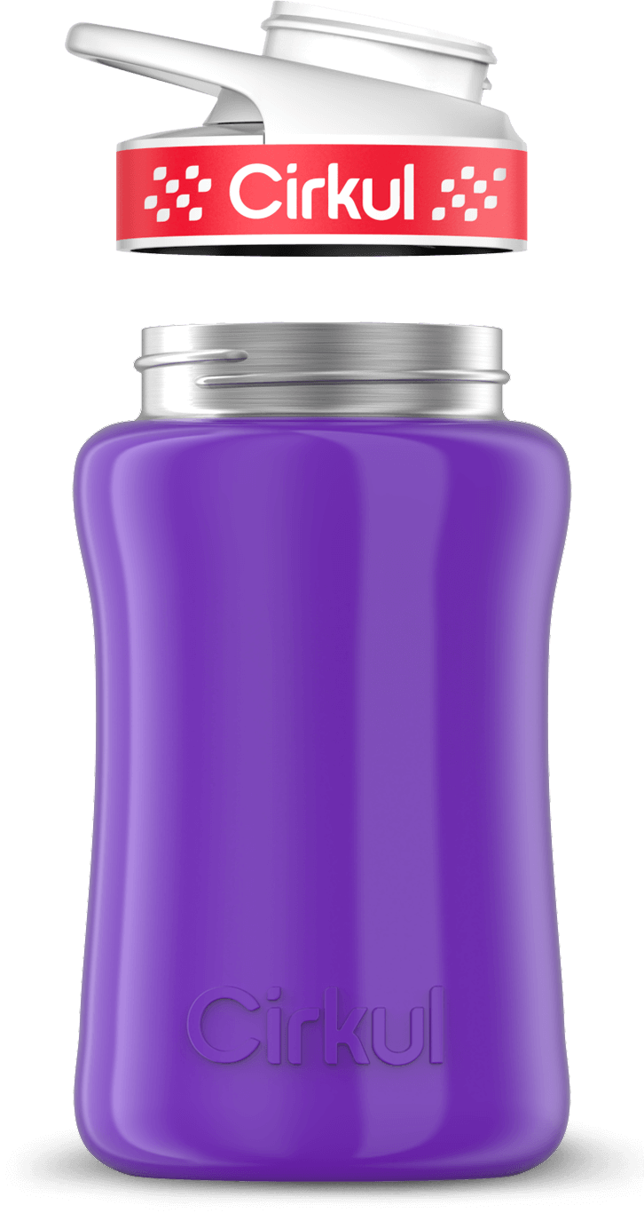 Stainless Steel Bottle & Comfort Grip Lid - red lid