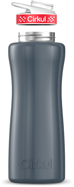 Stainless Steel Bottle & Comfort Grip Lid - red lid