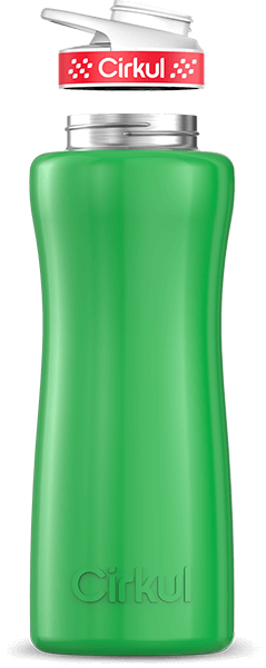 Stainless Steel Bottle & Comfort Grip Lid - red lid