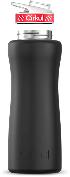 Stainless Steel Bottle & Comfort Grip Lid - red lid