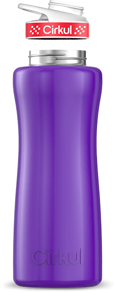 Stainless Steel Bottle & Comfort Grip Lid - red lid