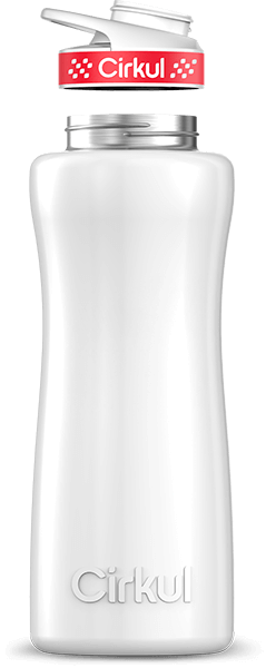 Stainless Steel Bottle & Comfort Grip Lid - red lid