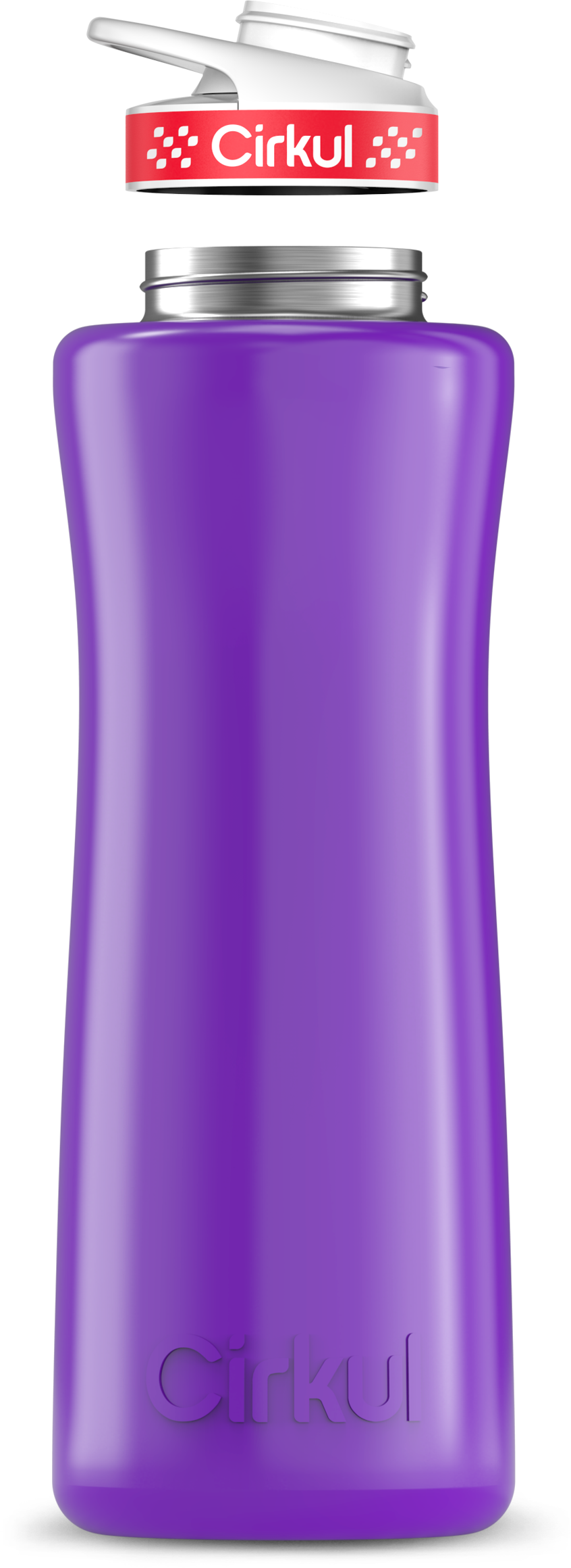 Stainless Steel Bottle & Comfort Grip Lid - red lid