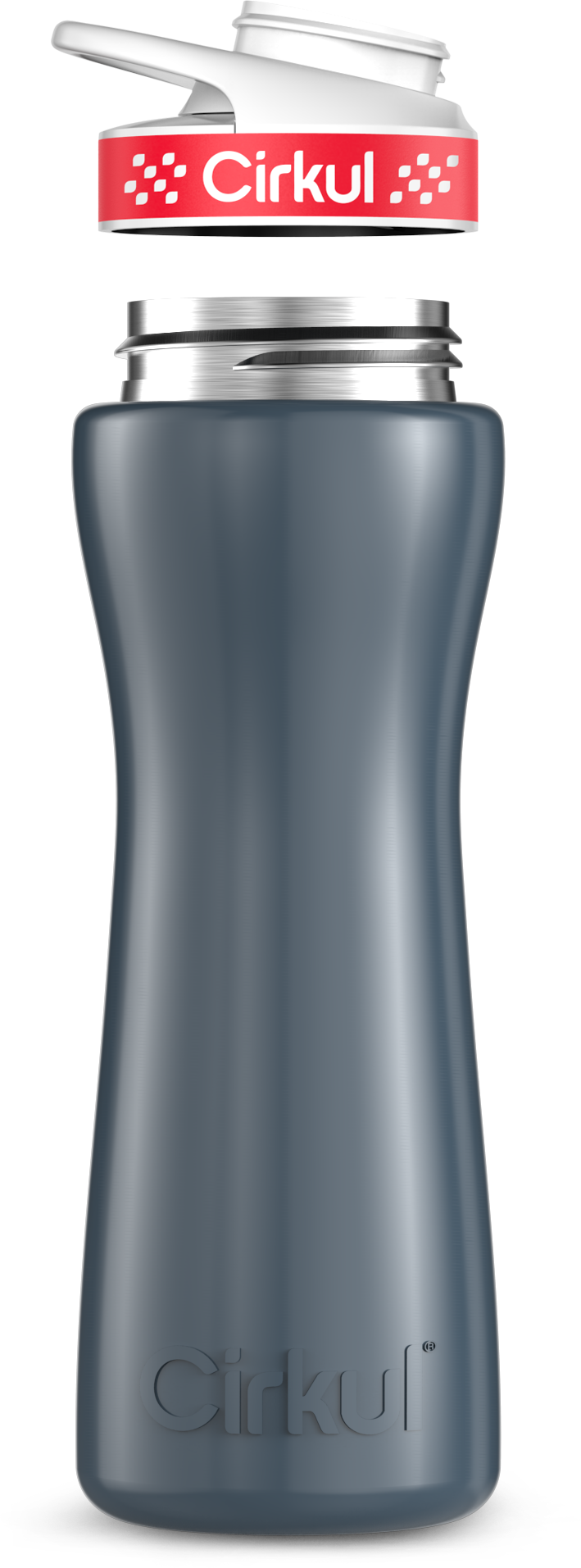 Stainless Steel Bottle & Comfort Grip Lid - red lid