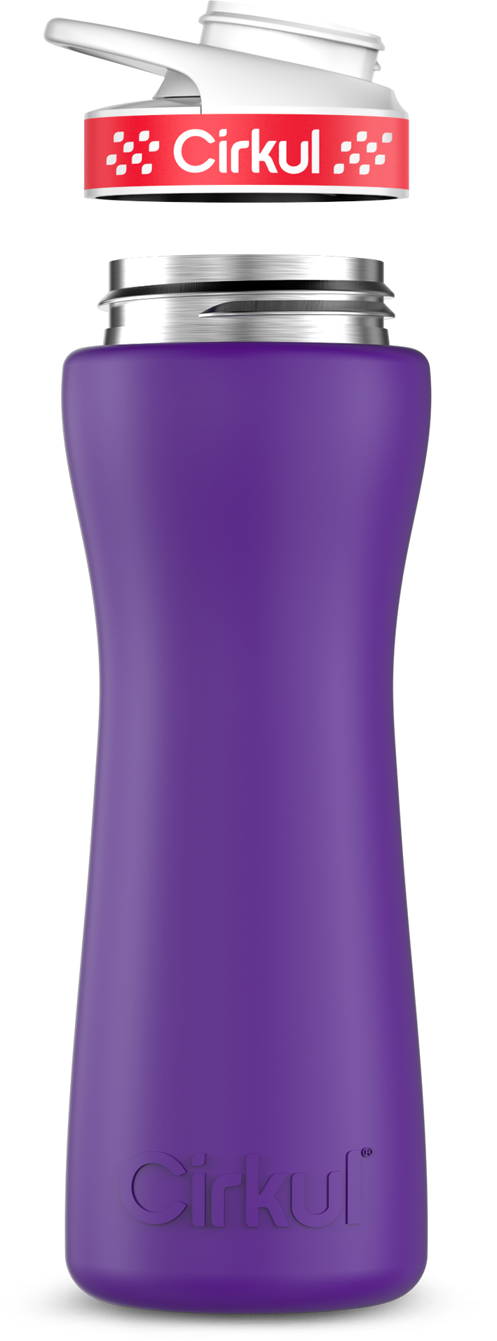 Stainless Steel Bottle & Comfort Grip Lid - red lid