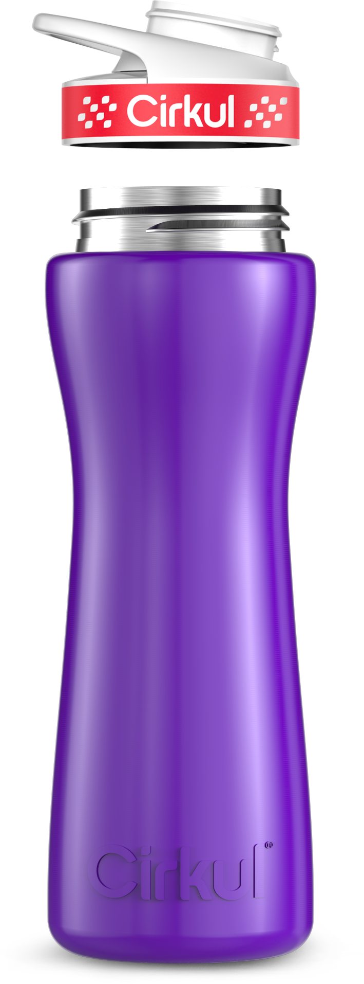 Stainless Steel Bottle & Comfort Grip Lid - red lid