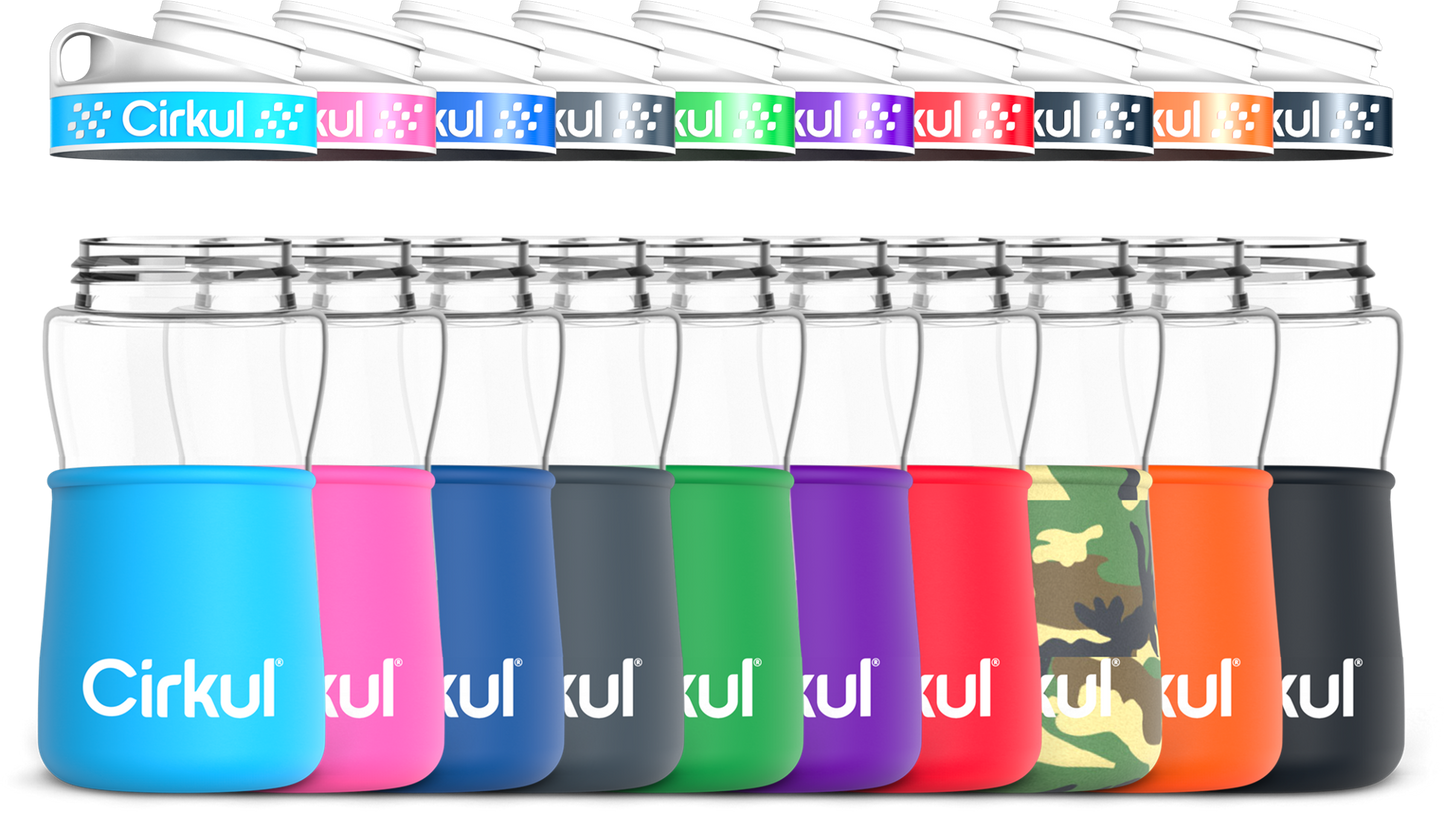 Add-on: 12oz. Plastic Bottle & Comfort Grip Lid + 12oz. Chill Sleeve