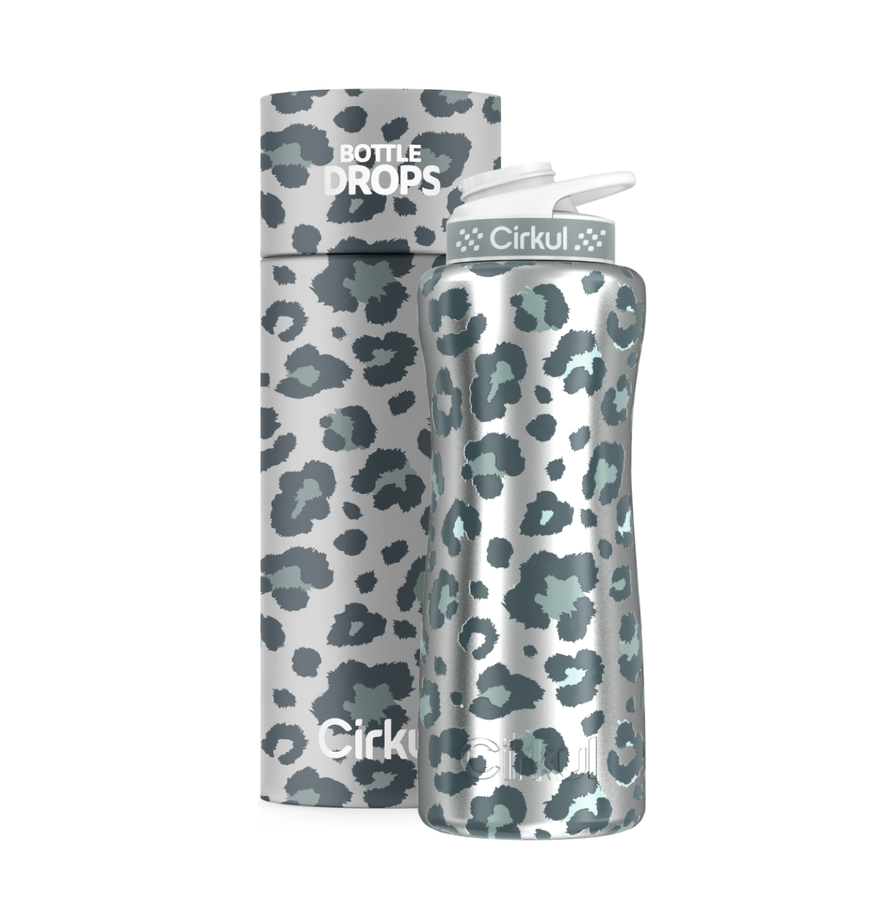 Limited Edition: 32oz. Silver Leopard Stainless Steel Bottle & Lid