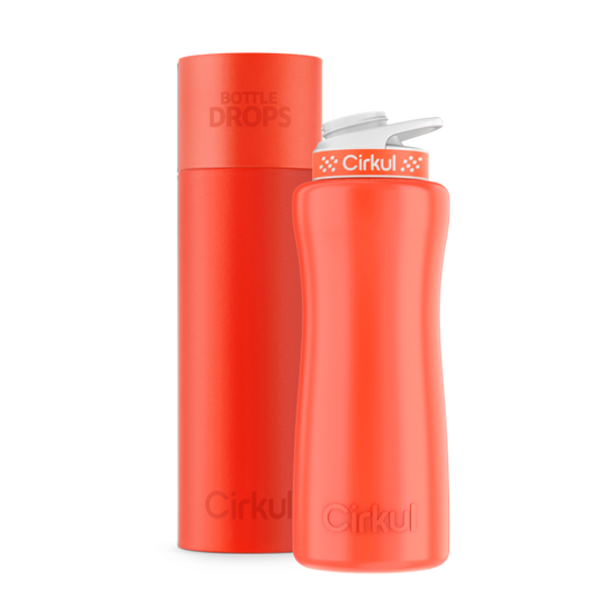 Limited Edition: 32oz. Neon Orange-Red Stainless Steel Bottle & Lid