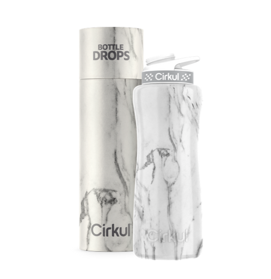 Limited Edition: 32oz. White Marble Stainless Steel Bottle & Lid